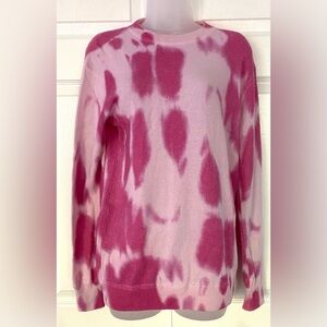Autum Cashmere Women’s Tie Dye Crewneck Pullover Sweater Pink size Small